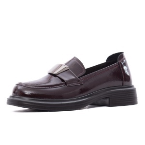 Pantofi dama eleganti din piele naturala lacuita, PASS Collection M5M580012B 23-L, bordo