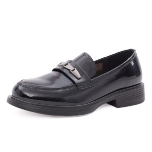 Pantofi dama eleganti din piele naturala lacuita, PASS Collection 1M590014A 01-L, negru