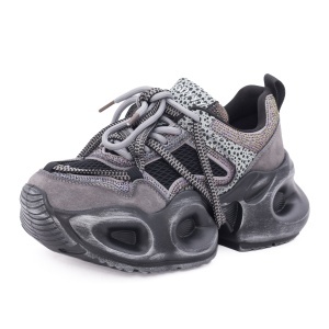 Pantofi dama sport din piele mix, Gryxx 1SW90002B 14-Z, gri