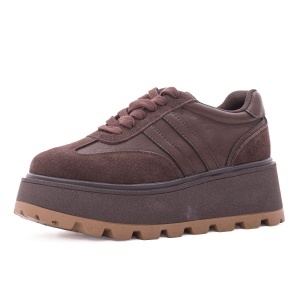 Pantofi dama sport din piele naturala, Feeling, 2510, maro