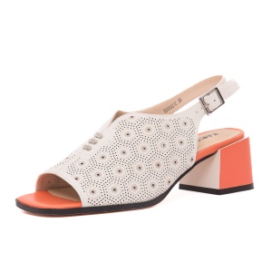 Sandale dama elegante din piele naturala, KARISMA, 7QXS60021C 52-N, crem