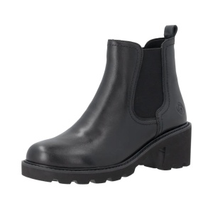 Botine dama din piele naturala, Remonte D0A70-00, negru
