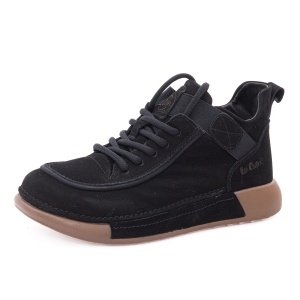 Ghete dama din piele naturala nabuc, OBUWIE, Lee Cooper LCJ-26-19-4604L, negru