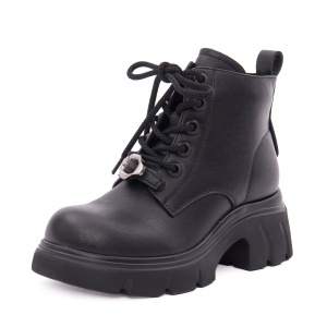 Ghete dama din piele naturala, PASS Collection 1M490012A 01-N, negru