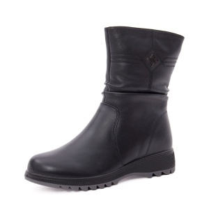 Ghete dama din piele naturala, PASS Collection 1X490026 01-N, negru