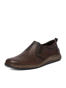 Pantofi Bărbați Rieker 05264-26 Slip-on Maro - Piele Naturală - Confort Lat