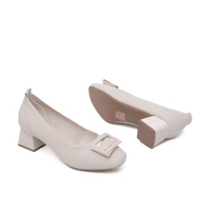 Pantofi eleganti piele naturala M4M440011B 52-N, nude