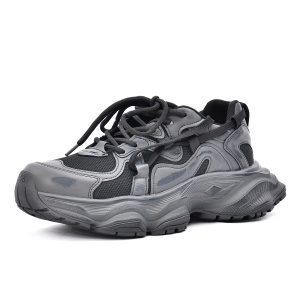 Pantofi sport Unisex din piele mix, Gryxx, Z69688-2B 14-Z, gri