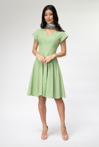Rochie de in uni cu croi amplu YANIRA, Hermosa, olive