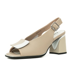 Sandale dama elegante din piele naturala, KARISMA, 7QXS60020A 03-N, bej
