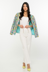 Blugi dama din denim BLUGI 15800, alb