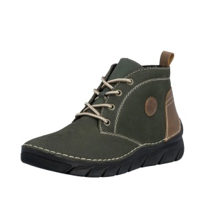 Ghete dama din piele naturala, Rieker 55036-54, verde