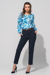 Pantaloni din tercot elastic TRIANA, Hermosa, bleumarin
