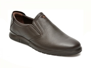 Pantofi casual Otter, piele naturala, OT556 C4 maro inchis
