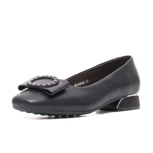 Pantofi cu toc mic, piele naturala, 7OWG40038E 01-N, negru