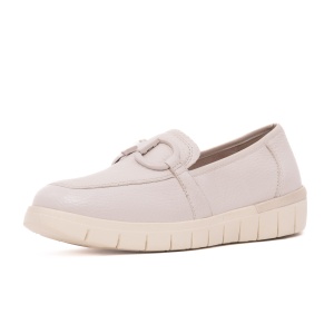 Pantofi dama casual din piele naturala, Caprice, 9-24700-42 136 PEARL PERL DEE, alb