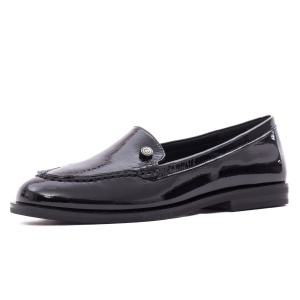 Pantofi dama casual din piele naturala lacuita, Epica 4ZFL80008A 01-L, negru
