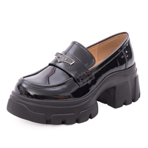 Pantofi dama eleganti din piele naturala lacuita, Epica, 1M490004A, negru