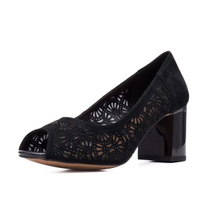 Pantofi perforati JIJI20029C 01-I, Negru