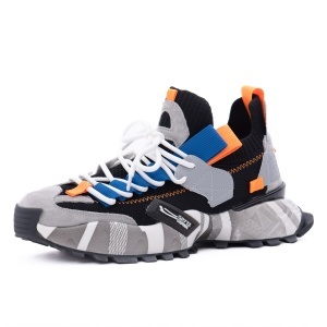 Pantofi sport barbati din piele mix, Gryxx 4S18159G 01-Z, negru