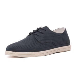 Pantofi vara barbati din piele naturala nabuc, Otter, J2J260014C 42-N, bleumarin