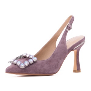 Saboti dama din piele intoarsa, ALMA EN PENA V262004 SUEDE LAVENDER, mov