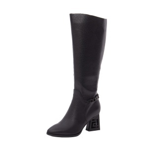 Cizme dama din piele naturala, Feeling 27-009-01, negru