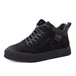 Ghete barbati din piele naturala intoarsa, Caribu, 1J290005A 01-I, negru