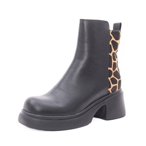 Ghete dama din piele naturala, Gryxx 31841-0113-T373J 01-N, negru