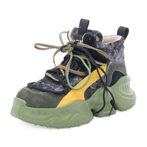 Ghete dama din piele naturala nabuc, Gryxx 1LY90016B 15-2, multicolor