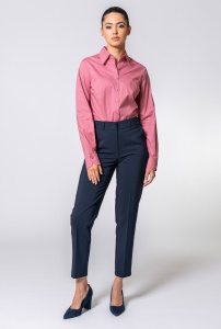 Pantaloni conici din bumbac DARIA, Hermosa, bleumarin
