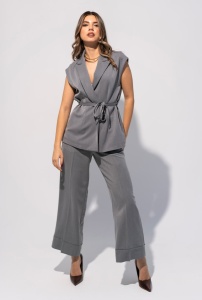 Pantaloni Maggy, gri