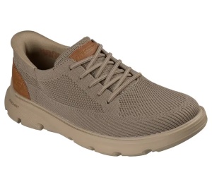 Pantofi barbati sport din material textil, Skechers ARCH FIT GARZA-OCTAV 205700 KHK KHAKI, kaki