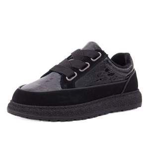 Pantofi dama casual din piele naturala lacuita, KARISMA 1WC90010A 01-L, negru
