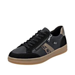 Pantofi dama casual din piele naturala, Remonte, D2C04-03, negru