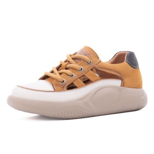 Pantofi dama sport din piele naturala, Feeling, 68883 maro