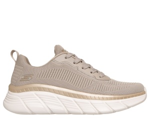 Pantofi sport damă Skechers BOBS B Flex Hi - Flying Hi 117385 TPGD, taupe / auriu