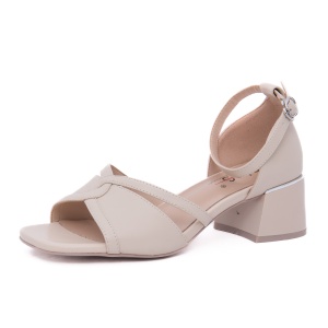 Sandale dama din piele naturala, PASS Collection, 8VH2442-V1025 52-N, crem