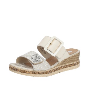 Sandale femei din piele de caprioara bej vanilie D3068-60