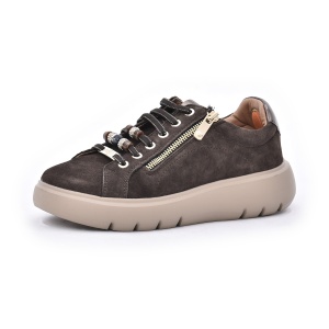 Sneakers damă din piele întoarsă Impronte IL62502A 108, maro închis