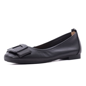 Balerini dama din piele naturala, PASS Collection M4M480012A 01-N, negru