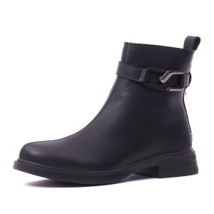 Botine dama din piele naturala, PASS Collection, 1WB70005A 01-N, negru