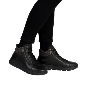 Ghete dama din piele naturala, Rieker N1305-00, negru