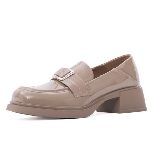 Pantofi dama casual din piele naturala lacuita, Epica M4M450012B 03-L, bej