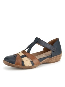 Pantofi dama de vara din piele naturala, Remonte R7601-14, bleumarin