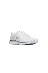 Pantofi dama sport din material textil, Skechers BOUNTIFUL - QUICK PA 12607 WSL WHITE/SI, alb
