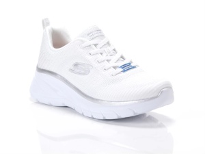 Pantofi dama sport din material textil, Skechers FASHION FIT 2.0-MOON 150384 WSL WHITE/SI, alb
