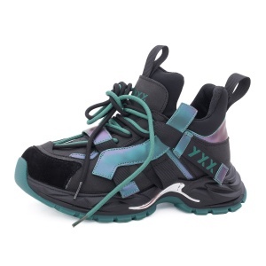 Pantofi dama sport din piele mix, Gryxx, 1MQ70008C L2-Z, negru diverse