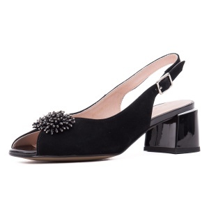 Sandale dama din piele naturala intoarsa, Epica JIJI80009B 01-I, negru