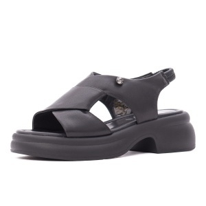 Sandale dama din piele naturala, Karisma 9NMA80001A 01-N, negru